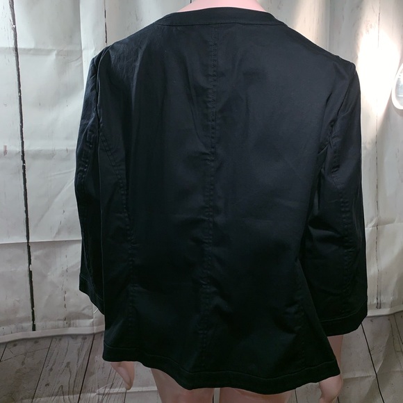 Talbots 18W Black Button Front Blouse or Blazer - Picture 6 of 7